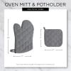 imageDII Basic Terry Collection Quilted 100 Cotton Pan Handle Black 3 PieceGray