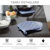 imageDII Basic Terry Collection Quilted 100 Cotton Pan Handle Black 3 PieceGray