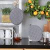 imageDII Basic Terry Collection Quilted 100 Cotton Pan Handle Black 3 PieceGray