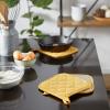 imageDII Basic Terry Collection Quilted 100 Cotton Pan Handle Black 3 PieceHoney Gold