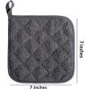 imageDII Basic Terry Collection Quilted 100 Cotton Pan Handle Black 3 PieceMineral Gray