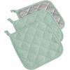 imageDII Basic Terry Collection Quilted 100 Cotton Pan Handle Black 3 PieceMint