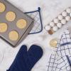 imageDII Basic Terry Collection Quilted 100 Cotton Pan Handle Black 3 PieceNautical Blue