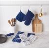 imageDII Basic Terry Collection Quilted 100 Cotton Pan Handle Black 3 PieceNautical Blue