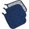 imageDII Basic Terry Collection Quilted 100 Cotton Pan Handle Black 3 PieceNautical Blue