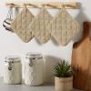 imageDII Basic Terry Collection Quilted 100 Cotton Pan Handle Black 3 PiecePebble