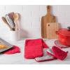 imageDII Basic Terry Collection Quilted 100 Cotton Pan Handle Black 3 PieceRed
