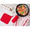 imageDII Basic Terry Collection Quilted 100 Cotton Pan Handle Black 3 PieceRed