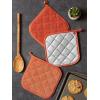 imageDII Basic Terry Collection Quilted 100 Cotton Pan Handle Black 3 PieceSpice