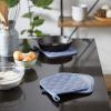 imageDII Basic Terry Collection Quilted 100 Cotton Pan Handle Black 3 PieceStonewash Blue