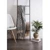 imageDII Bold Eclectic Leopard Woven Throw 50x60 Black with White SpotsTan With White Spots