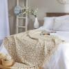 imageDII Bold Eclectic Leopard Woven Throw 50x60 Black with White SpotsTan With White Spots