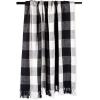imageDII Buffalo Check Collection Rustic Farmhouse Throw Blanket with Tassles 50x60 NavyOffWhiteBlackWhite