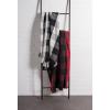 imageDII Buffalo Check Collection Rustic Farmhouse Throw Blanket with Tassles 50x60 NavyOffWhiteBlackWhite