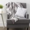 imageDII Buffalo Check Collection Rustic Farmhouse Throw Blanket with Tassles 50x60 NavyOffWhiteGrayWhite
