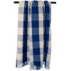 imageDII Buffalo Check Collection Rustic Farmhouse Throw Blanket with Tassles 50x60 NavyOffWhiteNavyOffwhite