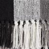 imageDII Buffalo Check Collection Rustic Farmhouse Throw Blanket with Tassles 50x60 NavyOffWhiteTri Color  Black