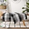 imageDII Buffalo Check Collection Rustic Farmhouse Throw Blanket with Tassles 50x60 NavyOffWhiteTri Color  Black