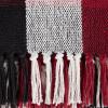imageDII Buffalo Check Collection Rustic Farmhouse Throw Blanket with Tassles 50x60 NavyOffWhiteTri Color  Cardinal Red