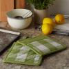 imageDII Buffalo Check Kitchen Collection Classic Farmhouse Kitchen Set Oven Mitt Gray ampamp White 2 PieceAntique Green