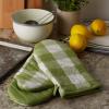 imageDII Buffalo Check Kitchen Collection Classic Farmhouse Kitchen Set Oven Mitt Gray ampamp White 2 PieceAntique Green
