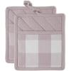 imageDII Buffalo Check Kitchen Collection Classic Farmhouse Kitchen Set Oven Mitt Gray ampamp White 2 PieceDusty Lilac