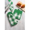 imageDII Buffalo Check Kitchen Collection Classic Farmhouse Kitchen Set Oven Mitt Gray ampamp White 2 PieceGreen  White