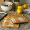 imageDII Buffalo Check Kitchen Collection Classic Farmhouse Kitchen Set Oven Mitt Gray ampamp White 2 PieceHoney Gold