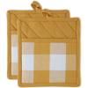 imageDII Buffalo Check Kitchen Collection Classic Farmhouse Kitchen Set Oven Mitt Gray ampamp White 2 PieceHoney Gold