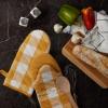 imageDII Buffalo Check Kitchen Collection Classic Farmhouse Kitchen Set Oven Mitt Gray ampamp White 2 PieceHoney Gold