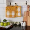 imageDII Buffalo Check Kitchen Collection Classic Farmhouse Kitchen Set Oven Mitt Gray ampamp White 2 PieceHoney Gold