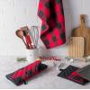 imageDII Buffalo Check Kitchen Collection Classic Farmhouse Kitchen Set Oven Mitt Gray ampamp White 2 PieceRed  Black