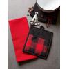 imageDII Buffalo Check Kitchen Collection Classic Farmhouse Kitchen Set Oven Mitt Gray ampamp White 2 PieceRed  Black