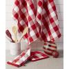 imageDII Buffalo Check Kitchen Collection Classic Farmhouse Kitchen Set Oven Mitt Gray ampamp White 2 PieceRed  White