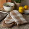 imageDII Buffalo Check Kitchen Collection Classic Farmhouse Kitchen Set Oven Mitt Gray ampamp White 2 PieceStone