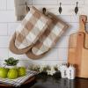 imageDII Buffalo Check Kitchen Collection Classic Farmhouse Kitchen Set Oven Mitt Gray ampamp White 2 PieceStone
