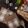 imageDII Buffalo Check Kitchen Collection Classic Farmhouse Kitchen Set Oven Mitt Gray ampamp White 2 PieceStone