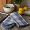 imageDII Buffalo Check Kitchen Collection Classic Farmhouse Kitchen Set Oven Mitt Gray ampamp White 2 PieceStonewash Blue