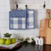 imageDII Buffalo Check Kitchen Collection Classic Farmhouse Kitchen Set Oven Mitt Gray ampamp White 2 PieceStonewash Blue