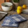 imageDII Buffalo Check Kitchen Collection Classic Farmhouse Kitchen Set Oven Mitt Gray ampamp White 2 PieceStonewash Blue