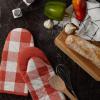 imageDII Buffalo Check Kitchen Collection Classic Farmhouse Kitchen Set Oven Mitt Gray ampamp White 2 PieceVintage Red