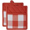 imageDII Buffalo Check Kitchen Collection Classic Farmhouse Kitchen Set Oven Mitt Gray ampamp White 2 PieceVintage Red
