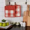 imageDII Buffalo Check Kitchen Collection Classic Farmhouse Kitchen Set Oven Mitt Gray ampamp White 2 PieceVintage Red