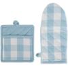 imageDII Buffalo Check Kitchen Collection Classic Farmhouse Kitchen Set Oven Mitt Gray ampamp White 2 PieceWhite  Light Blue