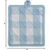 imageDII Buffalo Check Kitchen Collection Classic Farmhouse Kitchen Set Oven Mitt Gray ampamp White 2 PieceWhite  Light Blue