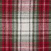 imageDII Christmas Plaid Dcor Collection Recycled Cotton Throw Size Holiday Blankets 50x60 Tartan Holly RedCozy White
