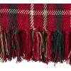 imageDII Christmas Plaid Dcor Collection Recycled Cotton Throw Size Holiday Blankets 50x60 Tartan Holly RedTartan Holly Red