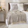imageDII Diamond Stitch Woven Throw Organic Modern 50 x 60 AquaGray