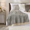 imageDII Diamond Stitch Woven Throw Organic Modern 50 x 60 AquaNavy