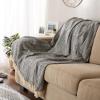 imageDII Diamond Stitch Woven Throw Organic Modern 50 x 60 AquaNavy
